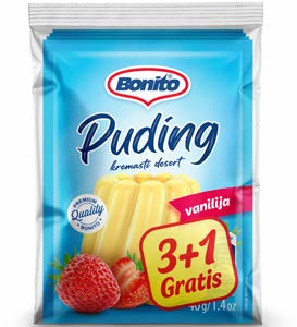 Bonito Puding vanilija 120 g. (3 Pack)